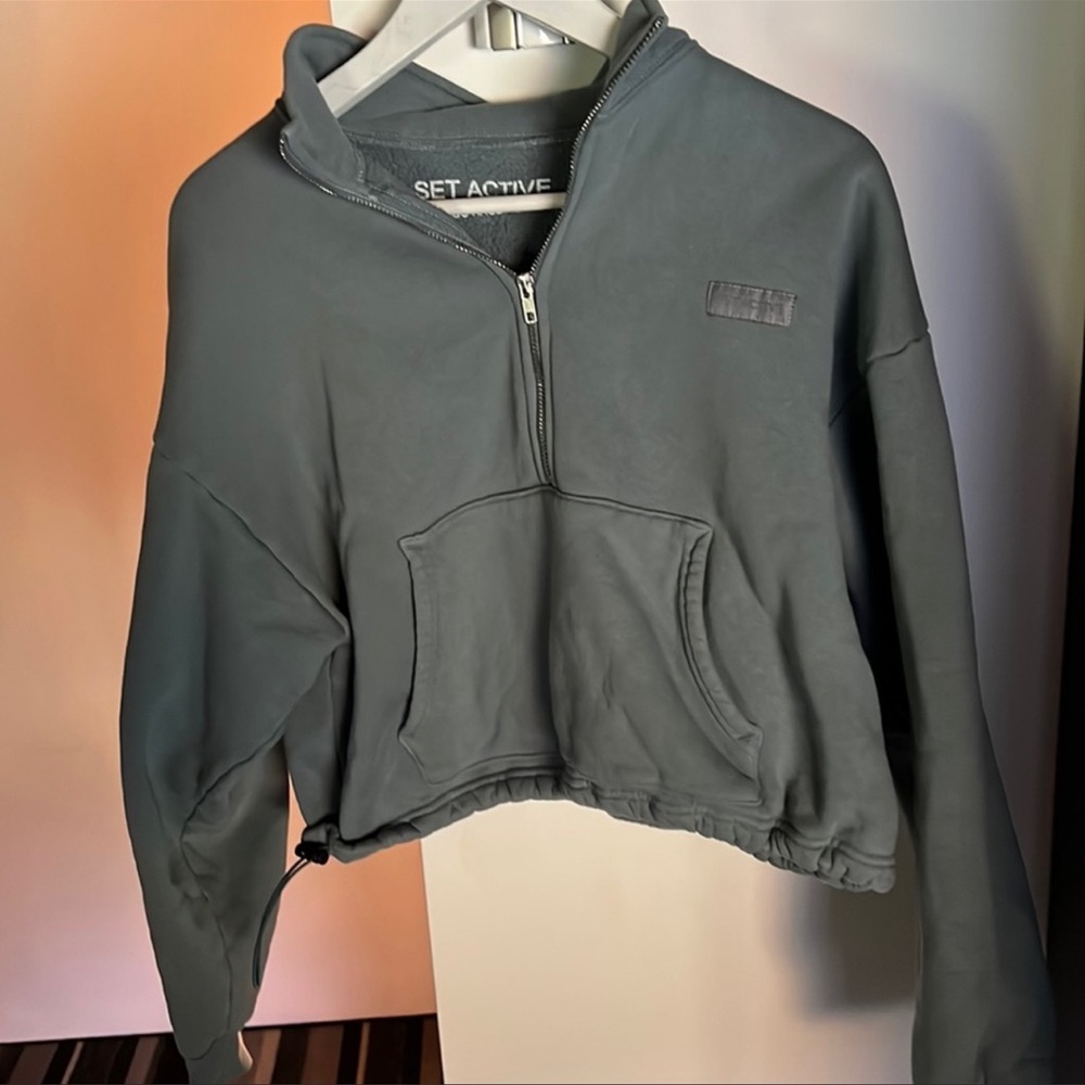 SET Active Gray Half-Zip Sweatshirt